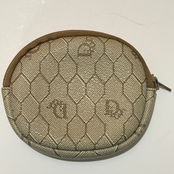 Dior Brown and Tan Coin Pouch - Picture 3 of 15